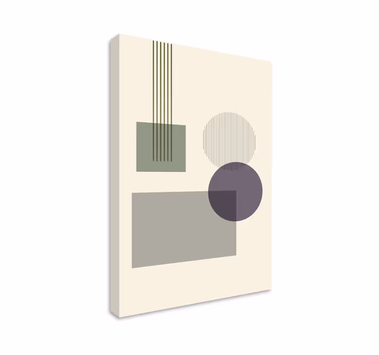 Wandbilder modern Weiche geometrische formen - TenStickers