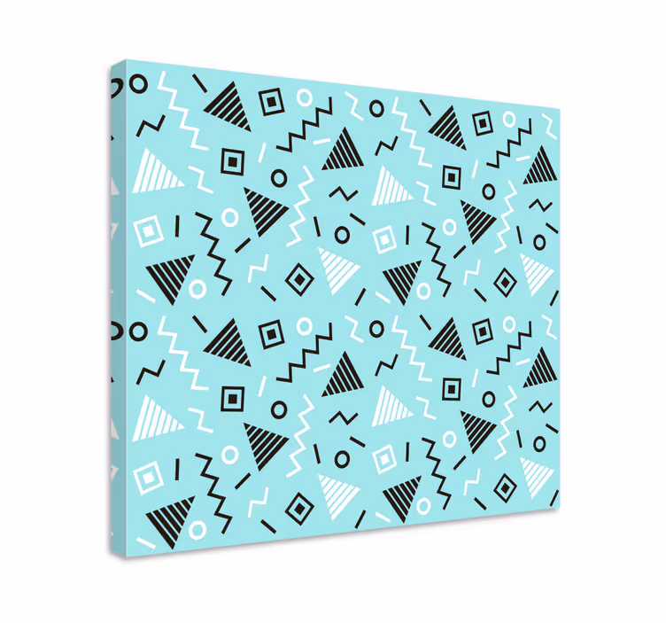 Geometrische wandbilder mit dynamischem musterdesign - TenStickers