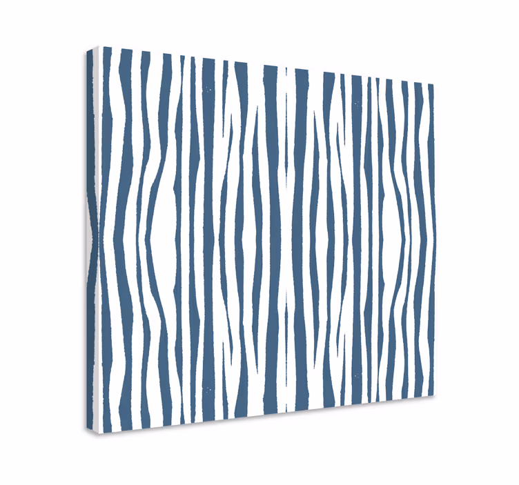Leinwandbild abstrakt Blau gestreift "hampton-style" - TenStickers