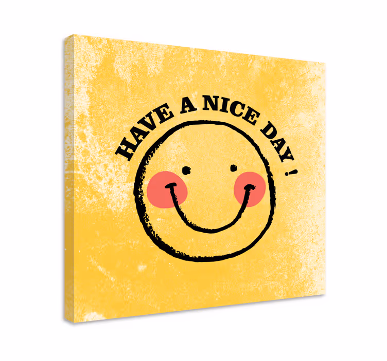 Wandbild Wohnzimmer "schönen tag" smiley-gesicht - TenStickers