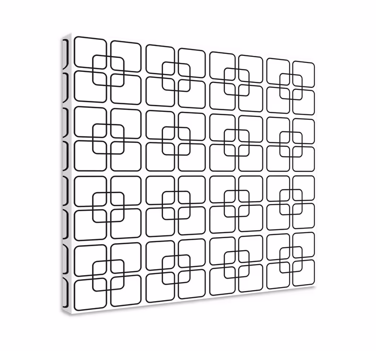 Geometrische wandbilder mit filigranem quadratmuster - TenStickers