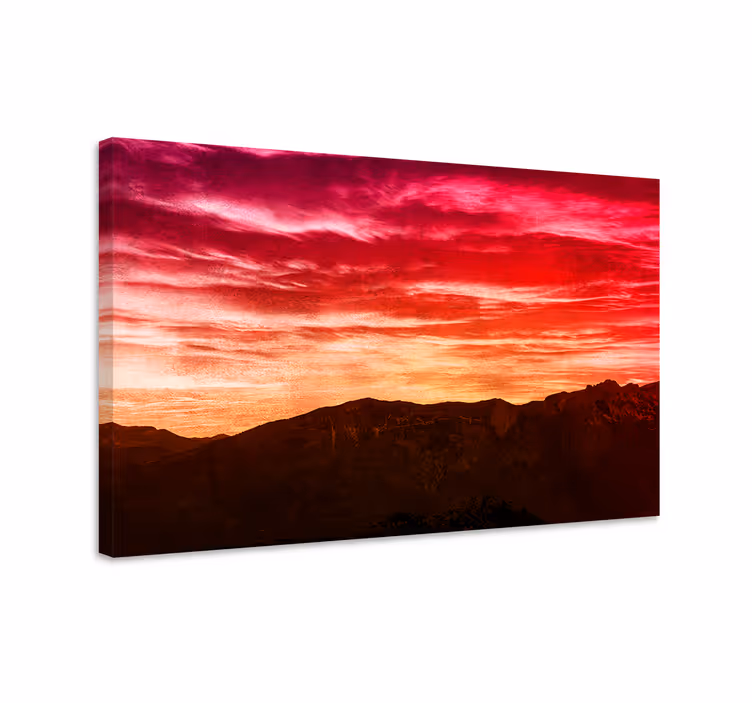 Wandbilder landschaft majestätische berge bei dämmerung - TenStickers