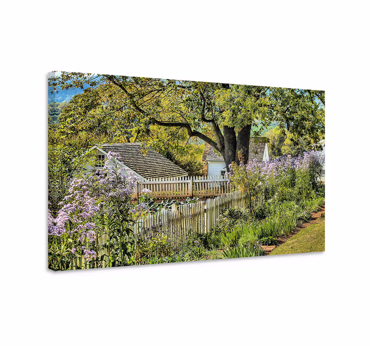Wandbilder landschaft charmanter gartenweg - TenStickers