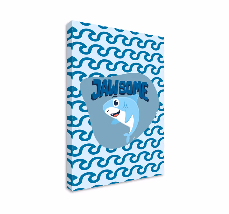 Wandbild Fische blauer babyhai mit namen - TenStickers