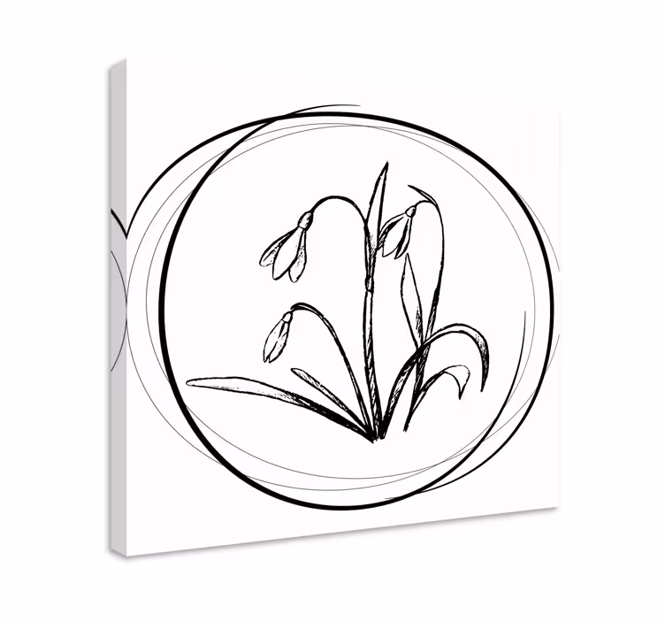 Leinwandbild zarte schneeglöckchen blumen - TenStickers
