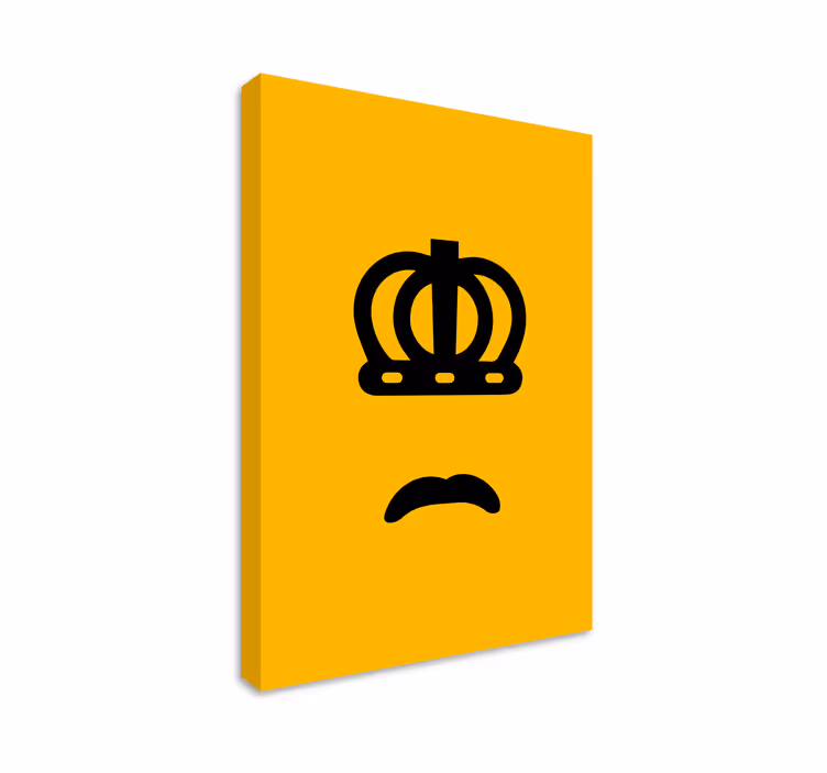 Leinwandbild abstrakt kronen gesicht emblem - TenStickers