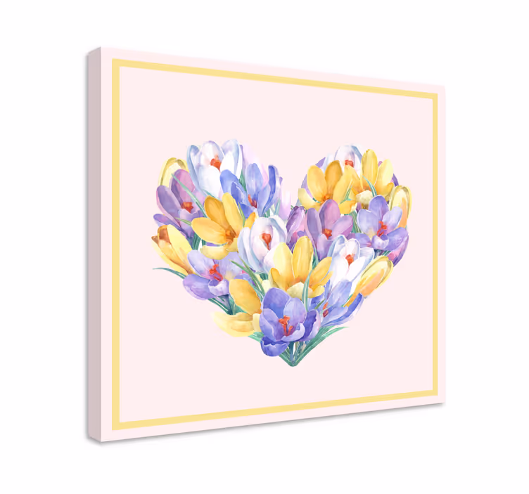 Leinwandbild herzblütige blumen - TenStickers