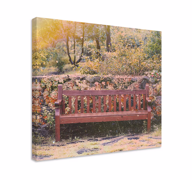Wandbilder landschaft ruhige gartenszene - TenStickers