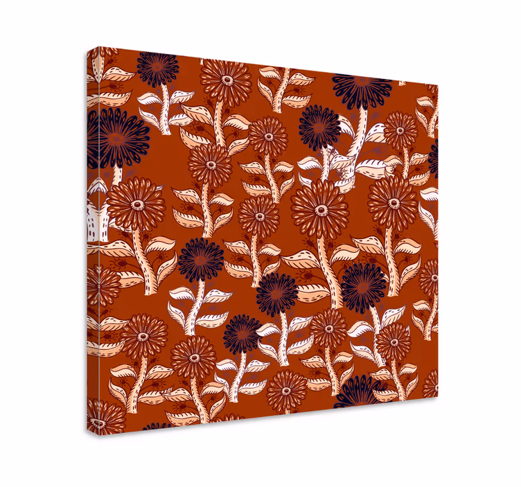Leinwandbild blumenmusterdesign - TenStickers