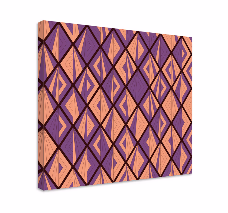 Geometrische wandbilder mit diamantförmigem muster - TenStickers