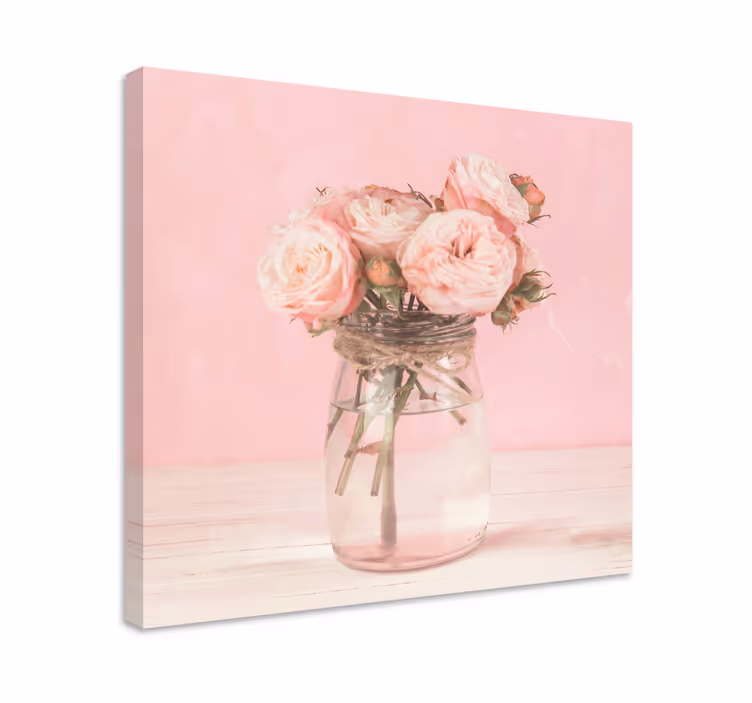 Leinwandbild bouquet von rosa rosen - TenStickers