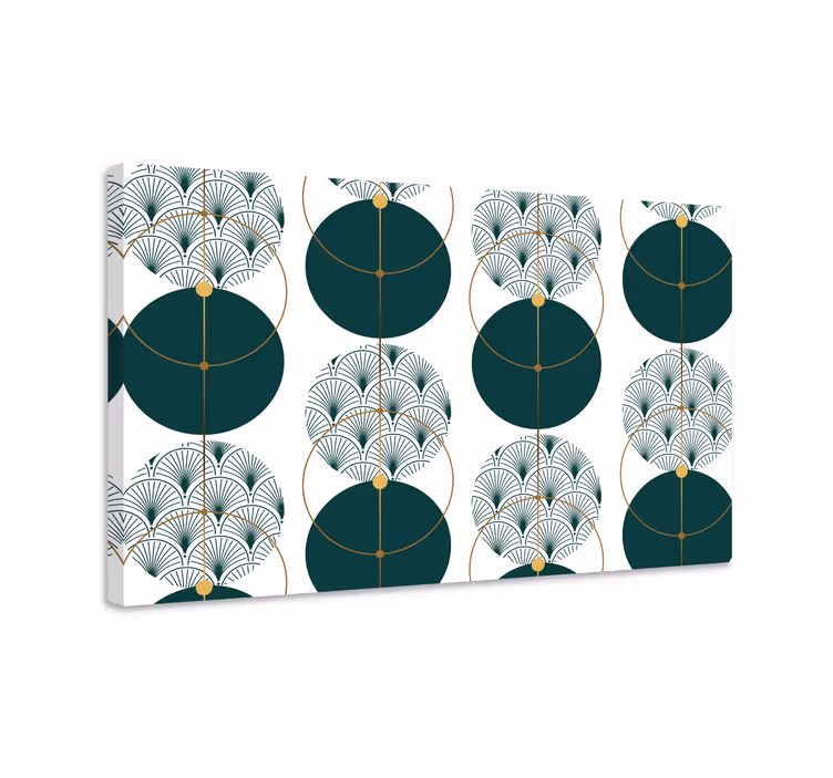 Wandbilder modern mit geometrischem fächerdesign - TenStickers