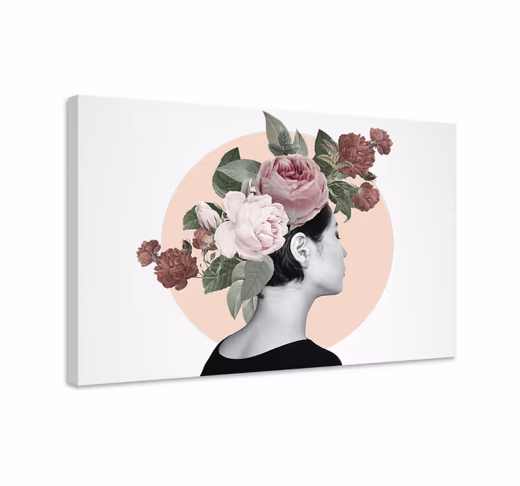 Leinwandbild florales haarensemble - TenStickers