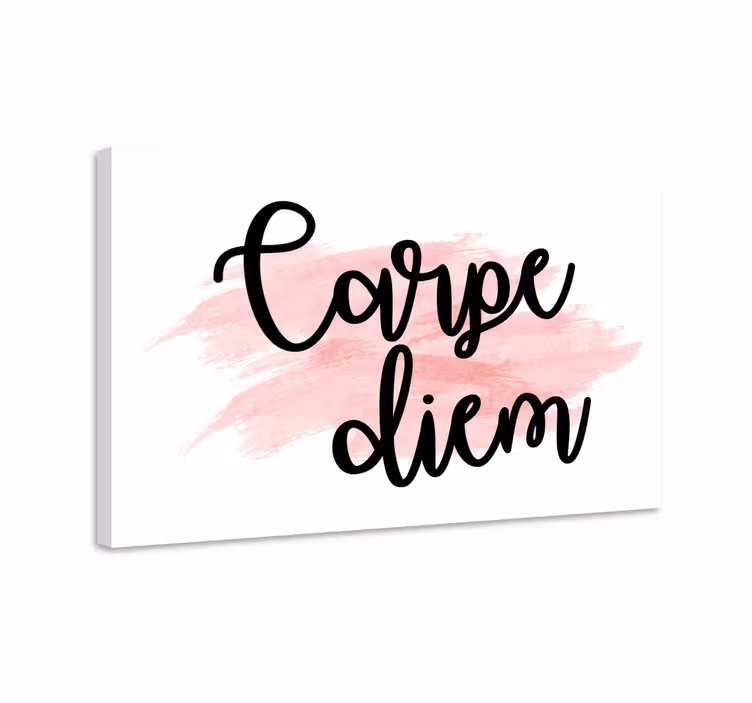 Wandbilder Motivation Carpe diem rosa farbe kunst - TenStickers