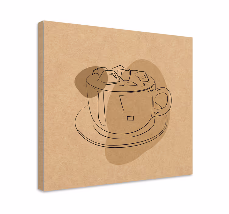Leinwandbild kaffeetassen illustration - TenStickers