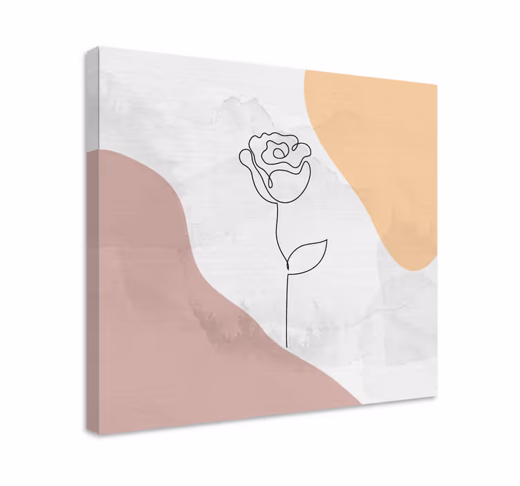 Leinwandbild elegante rosenkontur - TenStickers
