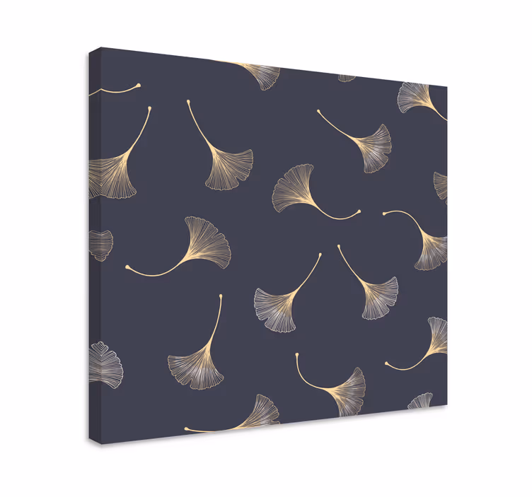 Leinwandbild mit ginkgo-blätter-muster - TenStickers
