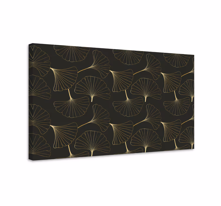Leinwandbild elegante ginkgo blätter - TenStickers