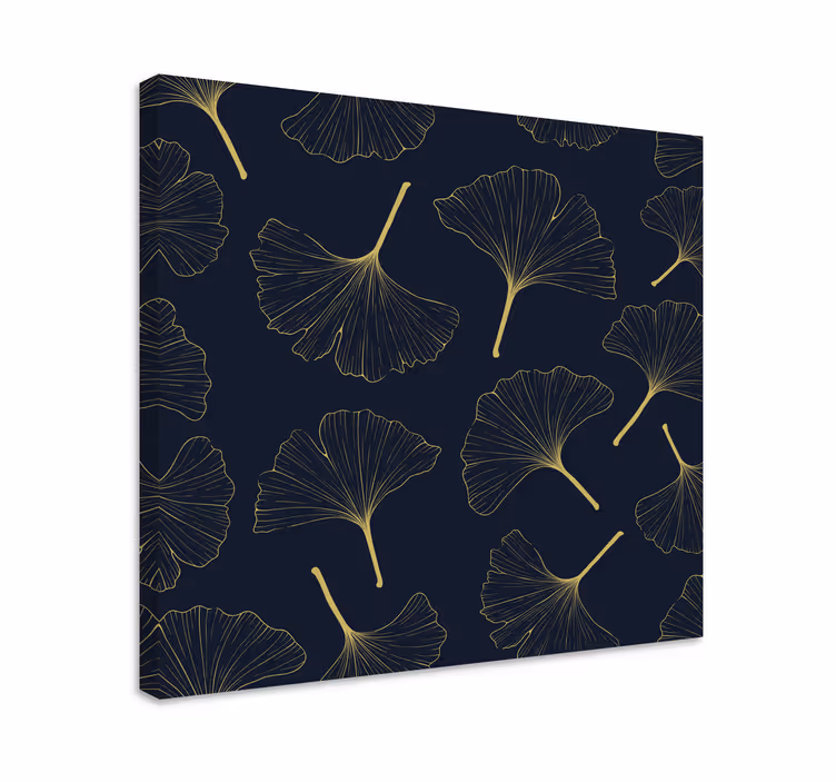 Leinwandbild mit ginkgo blatt muster - TenStickers