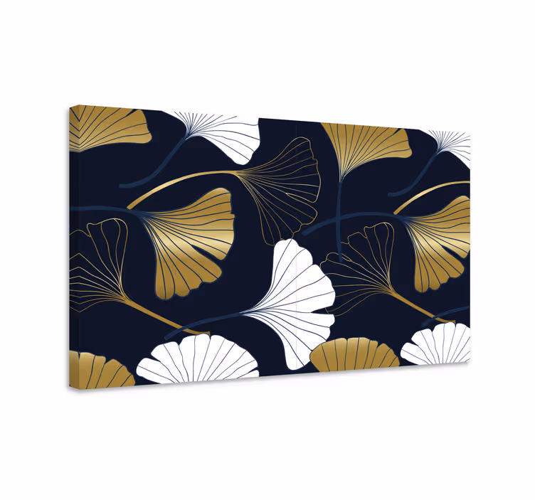 Leinwandbild mit ginkgo-blatt-motiven - TenStickers