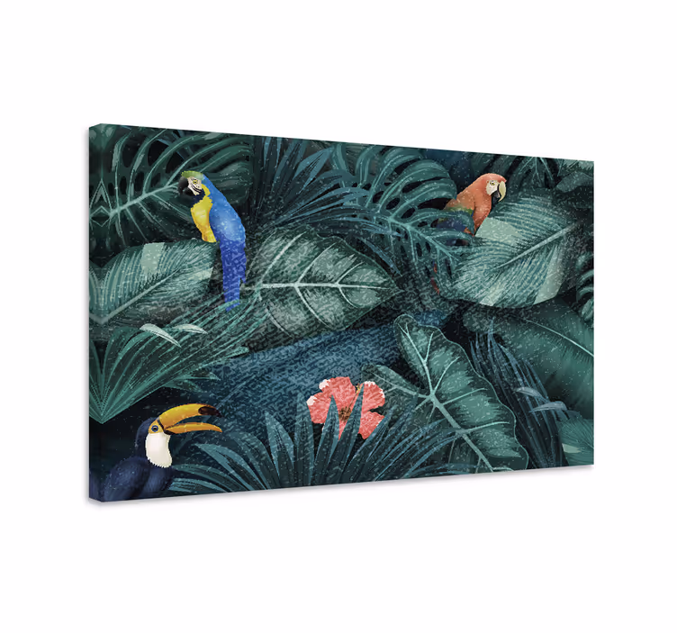 Wandbild tier tropisches vogelparadies - TenStickers
