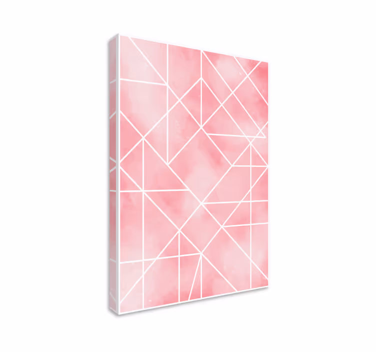 Geometrische wandbilder geometrisches pinkes muster - TenStickers