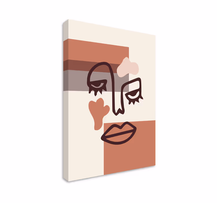 Leinwandbild abstrakt gesichts kunst - TenStickers