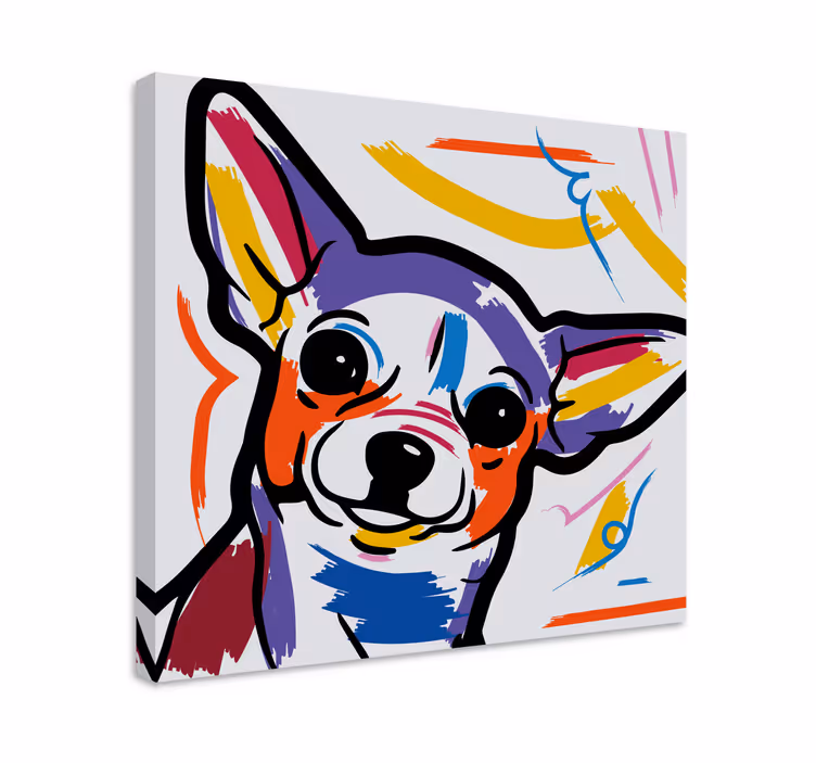 Wandbilder hunde bunte hunde kunstwerke - TenStickers