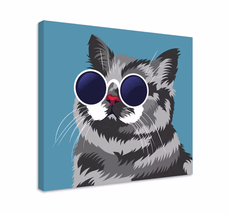 Wandbilder katzen im eleganten katzenporträt - TenStickers
