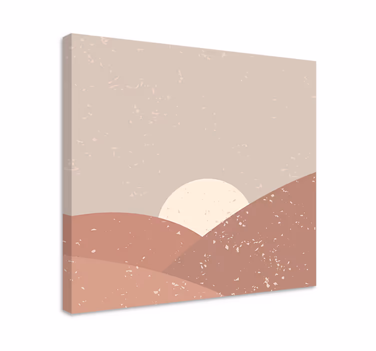 Wandbilder landschaft ruhiger wüsten sonnenuntergang - TenStickers