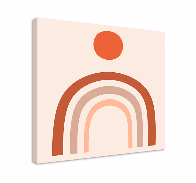 Buddha bilder leinwand abstrakte sonnenuntergang bögen - TenStickers