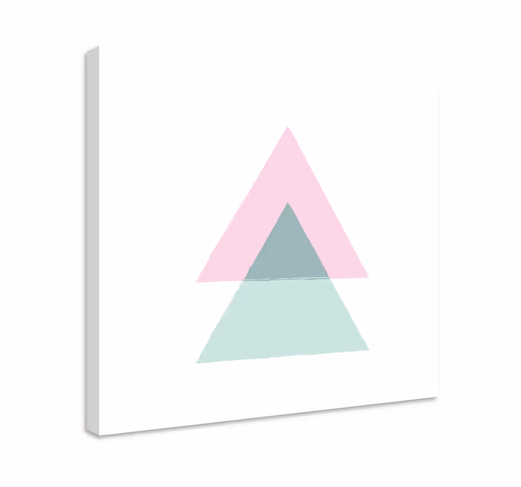 Geometrische wandbilder mit dreiecksformen - TenStickers