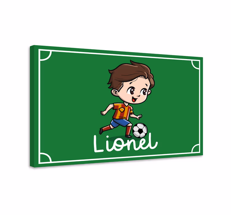 Leinwandbild sport fußballspieler charakter - TenStickers