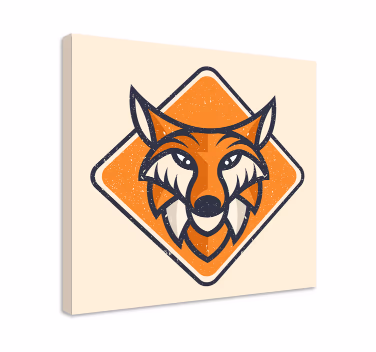 Wandbild tier stilisiertes fuchs-icon - TenStickers