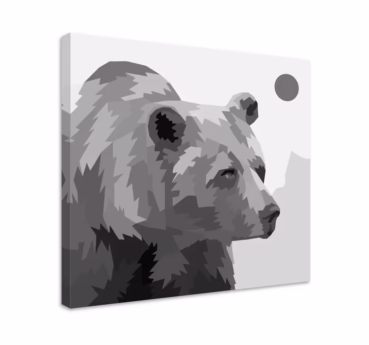 Wandbild tier majestätisches bärenporträt - TenStickers