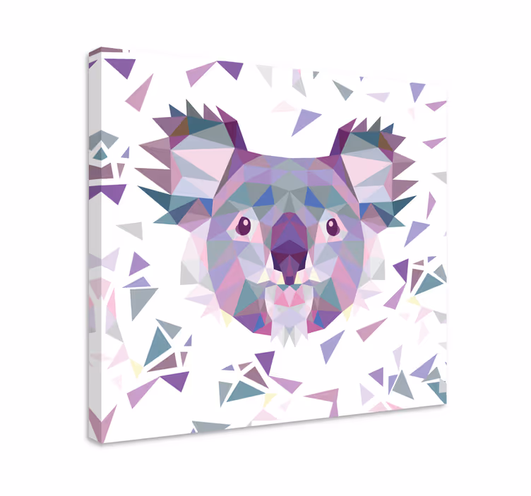 Pferde leinwand mit geometrischem koalagesicht - TenStickers