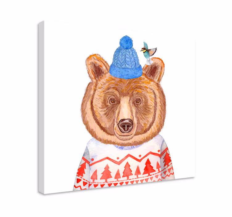 Wandbild tier charmante bärenillustration - TenStickers