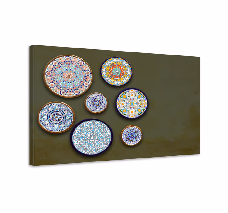 Leinwandbild Ornament plattenmontage - TenStickers