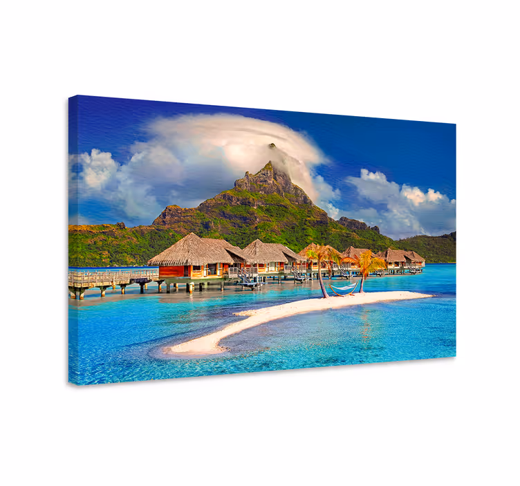 Wandbilder Landschaft Hütten am strand - TenStickers