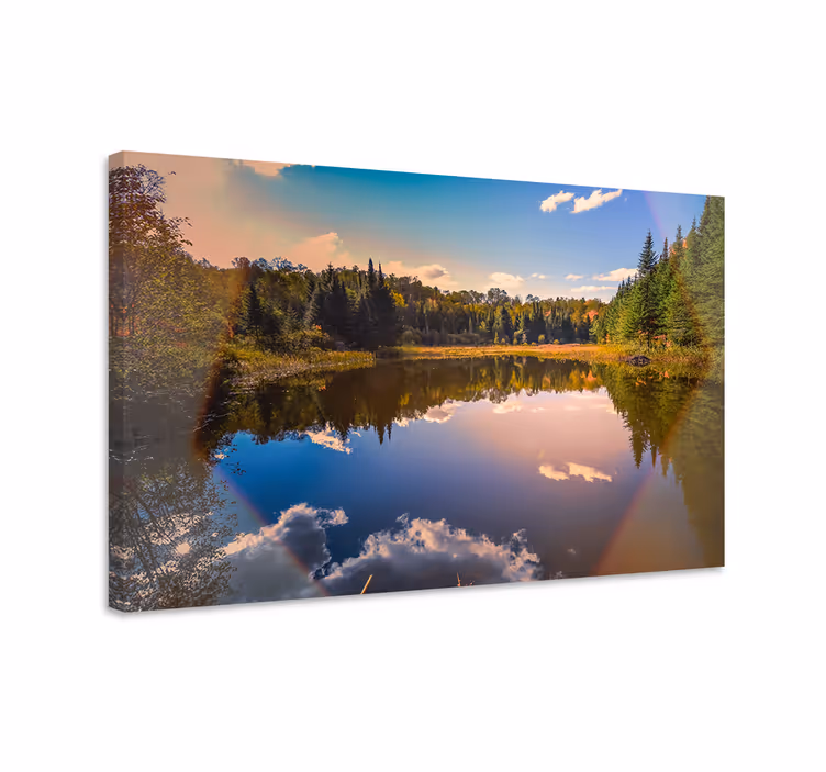 Wandbilder landschaft ruhige wasserreflexion - TenStickers