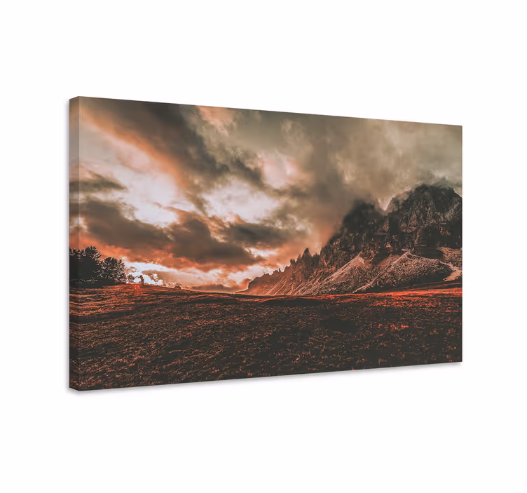 Wandbilder Landschaft Berge und bunter himmel - TenStickers