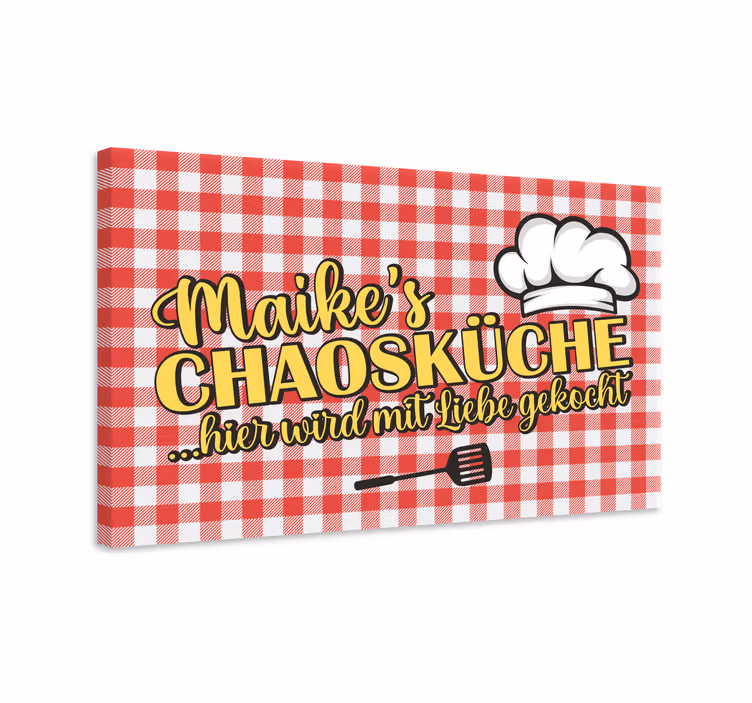 Leinwandbild personalisiert Chaosküche mit Name - TenStickers
