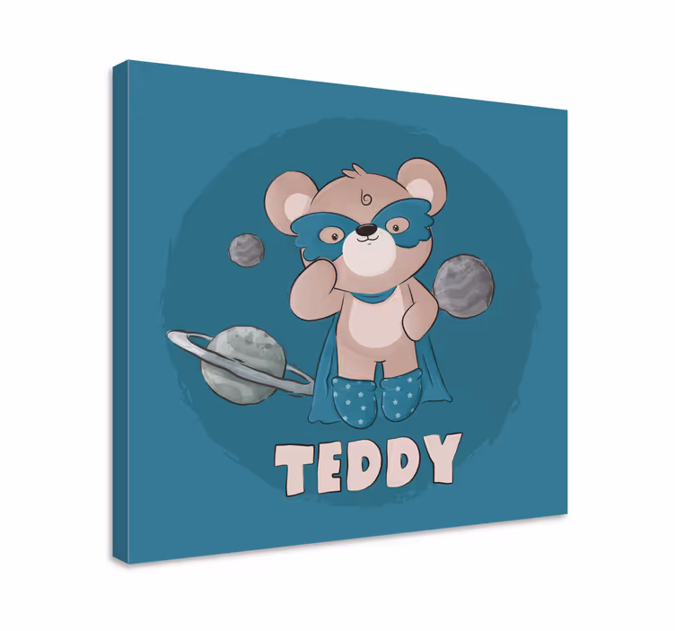 Leinwandbild personalisiert Bär held - TenStickers