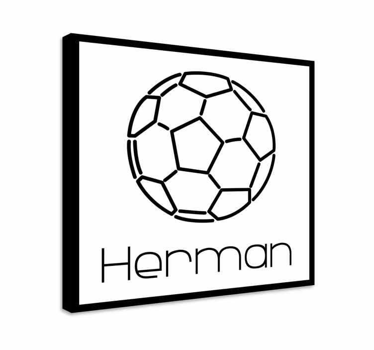 Leinwandbild Jugendliche fußball mit namen - TenStickers