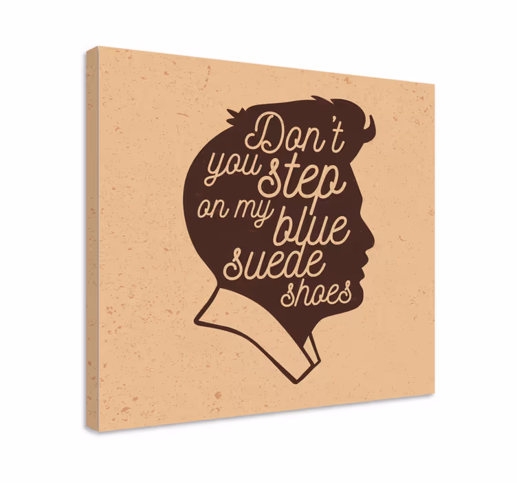 Leinwandbild Musik Blaue wildlederschuhe - TenStickers