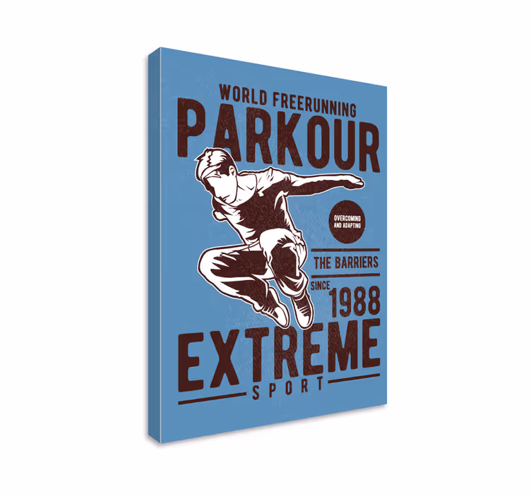 Vintager parkour-plakatdruck - TenStickers