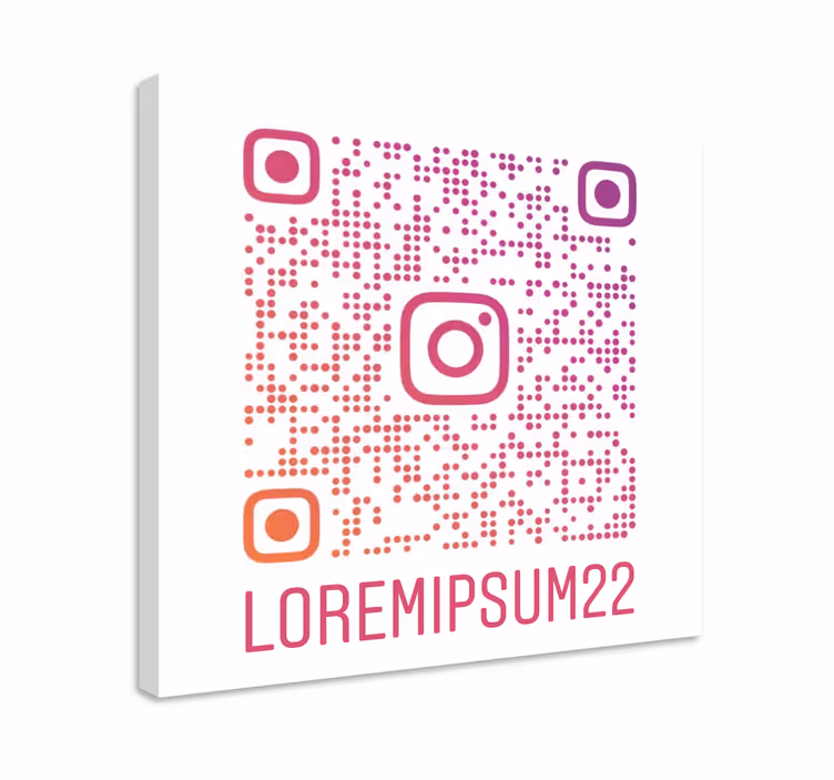 Leinwandbild personalisiert benutzerdefinierter Instagram QR-Code - TenStickers