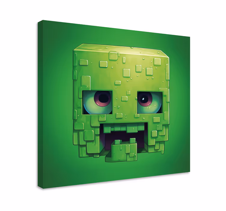 Videospiele Leinwandbilder ein unheimliches Pixel-Kunst-Charakter - TenStickers
