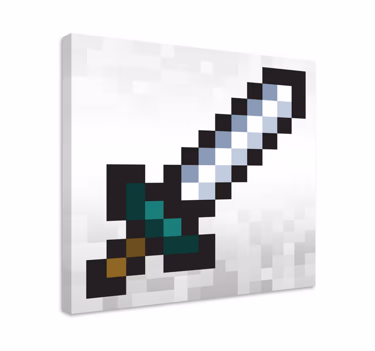 Videospiele Leinwandbilder pixel Schwert - TenStickers