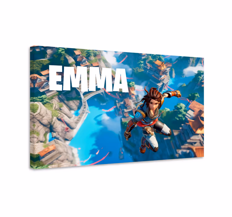 Videospiele Leinwandbilder "Springen in die Leere" - TenStickers